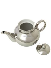 Чайник заварочный керамический "под серебро" для самовара Тульские самовары