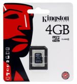 Карта памяти Kingston 4Gb microSDHC Class 4 без адаптера (SDC4/4GBSP)