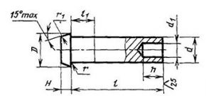 5*27 заклепка полупустотелая, плоская голова, сталь ГОСТ 12642-80