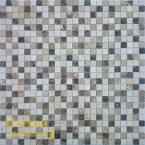 Мозаика на сетке Caramelle Pietra Mix 1 MAT Pietrine настенная из камня бежевая 298х298х4мм (чип 23x23мм) Caramelle Mosaic