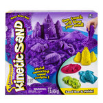 Spin Master Набор для лепки Кинетический песок (Kinetic Sand) яркий голубой цвет - 454 гр, лоток, 4 формочки купить