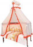 Комплект в детскую кроватку для новорожденного "Садовод" 7 предметов мама Шила МамаШила
