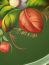 Поднос Жостово с художественной росписью "Цветы на зеленом фоне", фигурный, арт. 9012 Тульские самовары