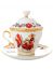 Чашка чайная с крышечкой и блюдцем форма "Подарочная-2", рисунок "Сувенир", Императорский фарфоровый завод Тульские самовары