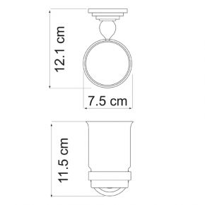 WasserKraft Стакан стеклянный запасной 7028 Wasser Kraft С056