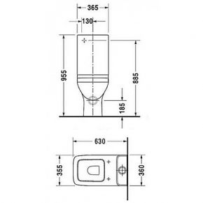 Duravit 0872700005 PURA VIDA Бачок белый с мех.слива хром