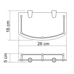 WasserKraft Полка стеклянная хром Wasser Kraft К588