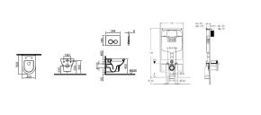 Vitra Zentrum Унитаз подвесной +инсталляция + сиденье микролифт Витра 9012В003-7206