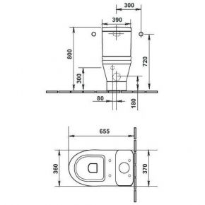 Duravit 0920100005 STARCK_3 Бачок белый с мех.слива хром, подвод воды снизу