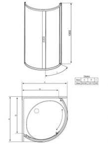 Radaway 30302-01-01NA Душевая кабина Diana 900*900*1950 хром/прозрачное/6мм