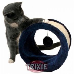 Когтеточка TRIXIЕ 4324 для кошек "Колесо" темно-синяя, сизаль/плюш ф23см*20см