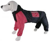 DEZZIE Комбинезон для собак теплый с капюшоном стеганый черный 20см (5615120)