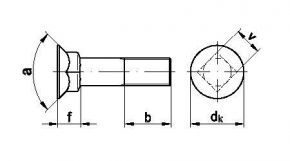 М10* 45 болт лемешный кл.пр 4.8 ГОСТ 7786-81