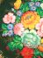 Поднос Жостово с художественной росписью "Цветы на зеленом фоне", круглый, арт. 9285 Тульские самовары