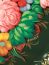 Поднос Жостово с художественной росписью "Цветы на зеленом фоне", круглый, арт. 9285 Тульские самовары