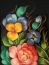 Поднос Жостово с художественной росписью "Цветы на черном фоне", прямоугольный малый, арт. 2052 Жостово