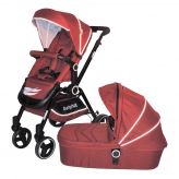 BabyHit Детская коляска 2 в 1 BabyHit Cube Linen Red красный лён