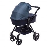 BabyHit Детская коляска 2 в 1 BabyHit Cube Linen Blue синий лён