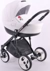 Lonex Детская коляска 2 в 1 Lonex Comfort Special Ecco Leather COMF-S-07 черный белый