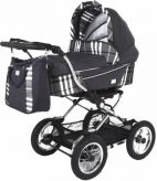Baby Care Детская коляска классическая Baby Care Sonata Dark Grey черный