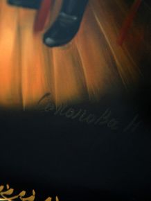 Поднос Жостово с художественной росписью "Чаепитие" прямоугольный, арт. 9069 Тульские самовары