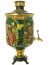Набор самовар электрический 10 литров с художественной росписью "Жар-птица на зеленом фоне", арт. 103550 Тула