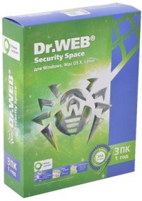 Программное обеспечение Dr Web Security Space Pro 3 ПК/1 год (AHW-B-12M-3-A2)