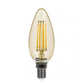 Лампа светодиодная LED-СВЕЧА-deco 7Вт 230В Е14 4000К 630Лм прозрачная IN HOME ASD