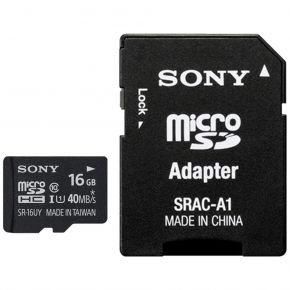 Карта памяти micro SDHC Sony Карта памяти micro SDHC Sony SR16NYAT 16GB Class 10 UHS-I