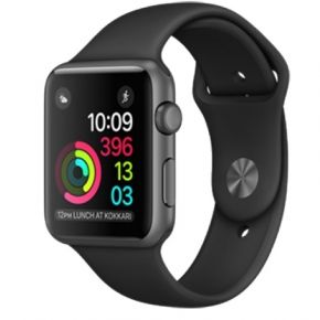 Смарт-часы Apple Смарт-часы Apple Watch Series 1 42 мм Алюминий "Серый космос", Спортивный браслет Черный (MP032RU/A)