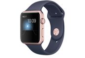 Apple Watch Series 1,  42 мм, корпус из алюминия цвета «розовое золото», спортивный ремешок тёмно?синего цвета Watch Series 1, Apple MNNM2RU/A