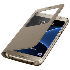 Чехол для Samsung Galaxy S7 Samsung Чехол для Samsung Galaxy S7 Samsung S View Cover EF-CG930PFEGRU Gold