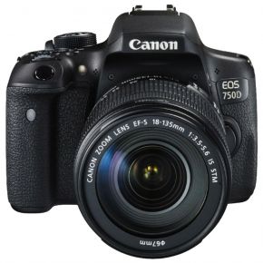Зеркальный цифровой фотоаппарат Canon Зеркальный цифровой фотоаппарат Canon EOS 750D Kit 18-135mm IS STM