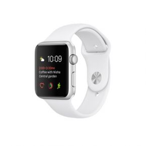 Смарт-часы Apple Смарт-часы Apple Watch Series 1 42 мм Алюминий Серебристый, Спортивный ремешок Белый (MNNL2RU/A)