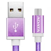 Кабель для сотового телефона ADATA Кабель для сотового телефона ADATA microUSB-USB 1m Purple (AMUCAL-100CMK-CPU)