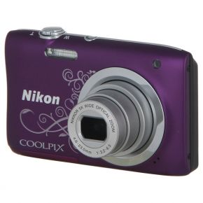 Фотоаппарат компактный Nikon Фотоаппарат компактный Nikon Coolpix A100 Purple Lineart