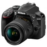 Фотоаппарат зеркальный Nikon Фотоаппарат зеркальный Nikon D3400 + AF-P 18-55 VR Black