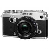 Фотоаппарат системный премиум Olympus Фотоаппарат системный премиум Olympus PEN-F Silver + 14-42mm Black Kit