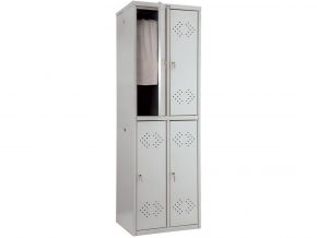Шкаф металлический для одежды четырехсекционный LS(LE)-22 Практик