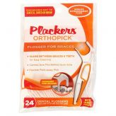 Флоссер для чистки зубов Plackers Orthopick, 24 шт, нить Tuffloss, для брекетов Plackers