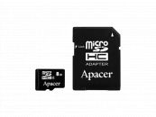 Карта памяти Apacer MicroSD HC 8 ГБ class 4 (с адаптером) Apacer Карта памяти Apacer MicroSD HC 8 ГБ class 4 (с адаптером)