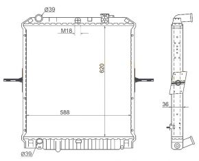 Радиатор на ISUZU BOGDAN/ELF NPR81 04-