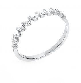 Серебряное кольцо с фианитами SUNLIGHT
