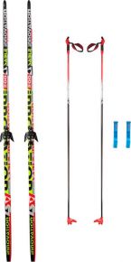 Лыжи с креплениями и палками ЦСТ Nordic 75 195/155
