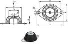 Виброопора М8 резинометаллическая H25