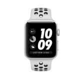 Смарт-часы Apple Смарт-часы Apple Watch Series 3 Nike+ 38 мм Алюминий Серебристый, Спортивный браслет «Чистая платина/Черный» (MQKX2RU/A)