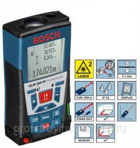 Лазерный дальномер GLM250VF Bosch Professional Bosch