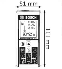 Лазерный дальномер GLM100C цифровой Bosch
