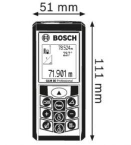 Лазерный дальномер GLM80 с уклономером Bosch