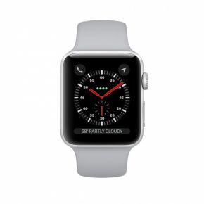 Смарт-часы Apple Смарт-часы Apple Watch Series 3 42 мм Алюминий Серебристый, Спортивный браслет "Дымчатый" (MQL02RU/A)